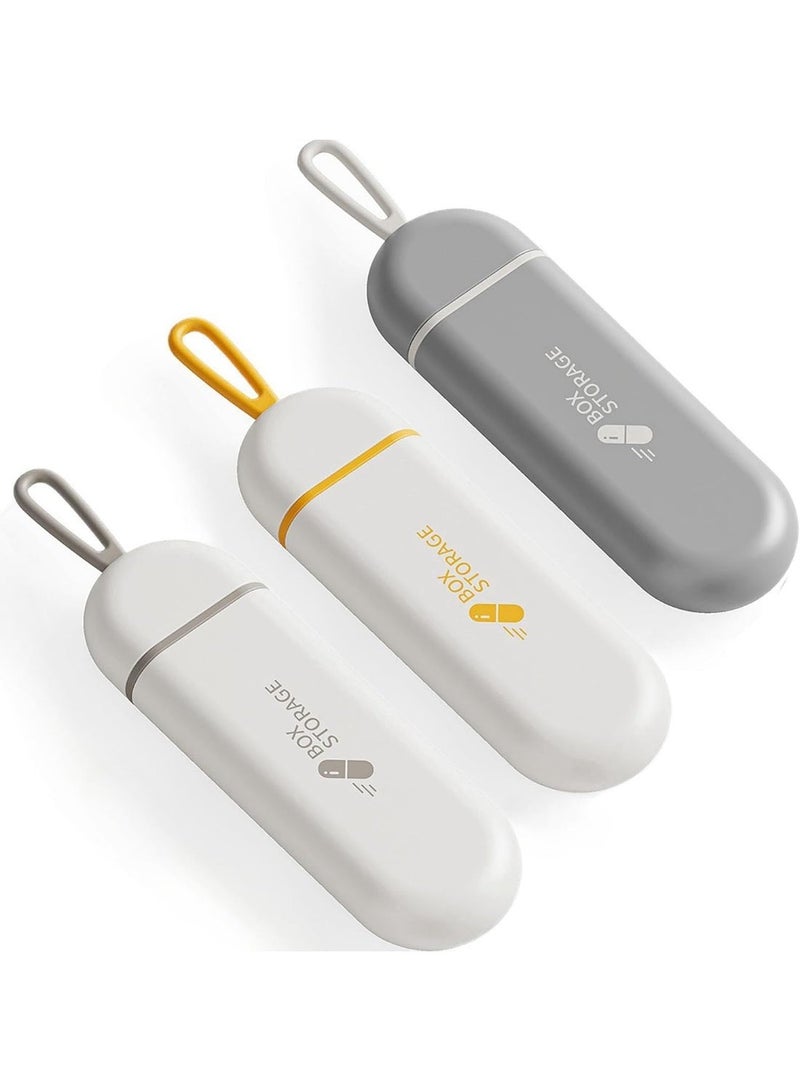 منظم أدوية وفيتامينات محمول - حافظة حبوب مقسمة لـ 3 خلايا - تصميم عصري صغير للسفر والعمل - متعدد الالوان - Image 1